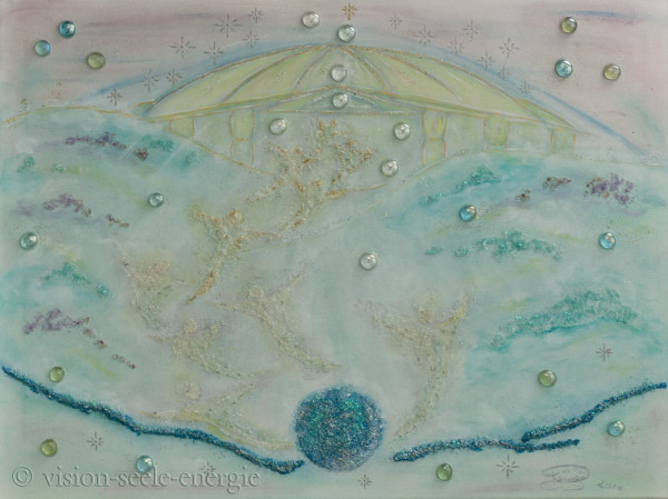 Heimgang - 80 x 60 cm - Original-Bild auf Leinwand-Keilrahmen