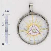Edelstahl-Anhänger - 32x32mm - MyEric-Schöpfungs-Symbol Edelstahl-Anhänger - 32x32mm - MyEric-Schöpfungs-Symbol