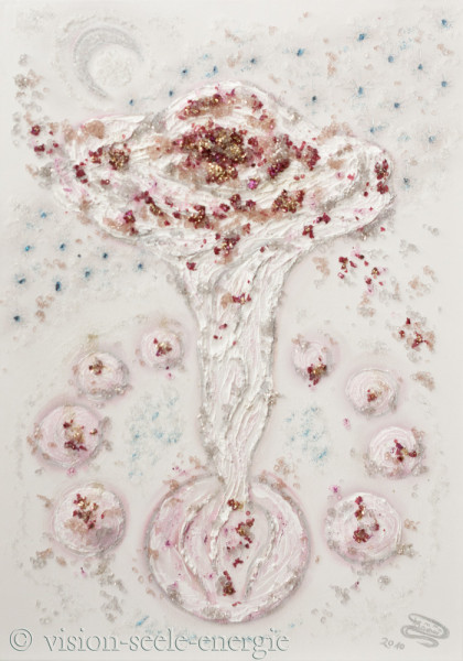 Blüte Atlantis - 50 x 70 cm - Original-Bild auf Leinwand-Keilrahmen