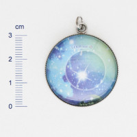 Edelstahl-Anhänger - 31x31mm - Sternenlicht Edelstahl-Anhänger - 31x31mm - Sternenlicht