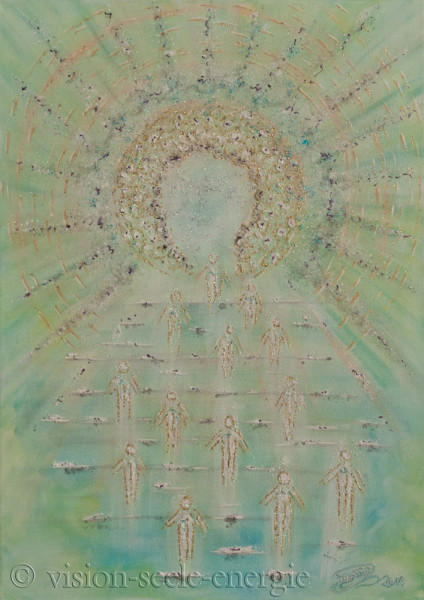 Öffnung des Sternentors - 50 x 70 cm - Original-Bild auf Leinwand-Keilrahmen